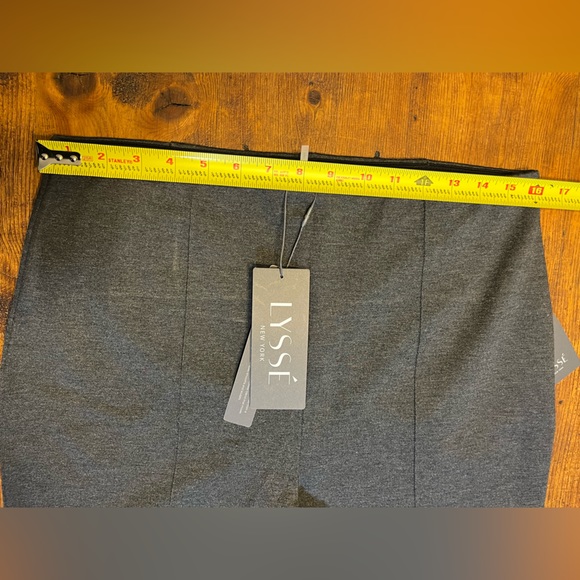 NWT- Lysse Ponte Charcoal Grey High Waist Pants Wrinkle Resistant Waist Shaping - Picture 9 of 15